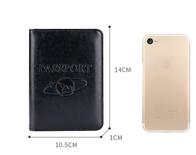 Crazy Horse Leather Travel Passport Cover – travel-ready silhouette