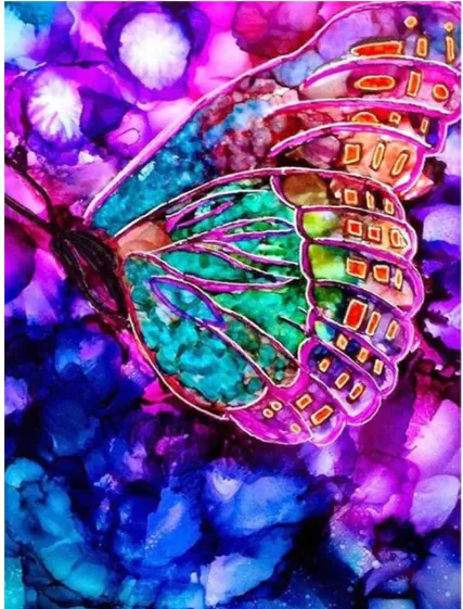 Butterfly Diamond Painting Kit - detail photo 3