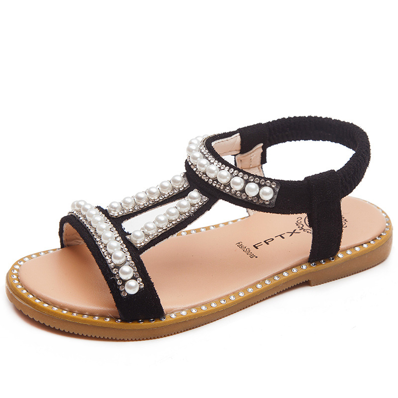 Title 7, Summer Girls Pearl Toe Princess Sandals