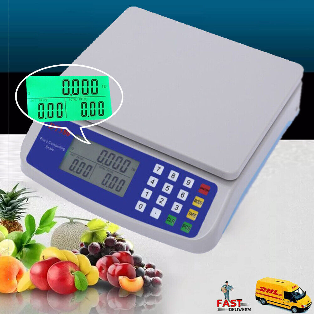 30KG Platform Commercial Weighing Scale Digital-Electronic Price Shop Retail UK — image 5