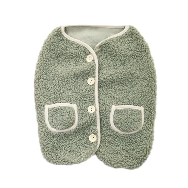 Dog Feet Clothes Vest Vest Coat Autumn Winter Clothes Green - Shop at LoveMi
