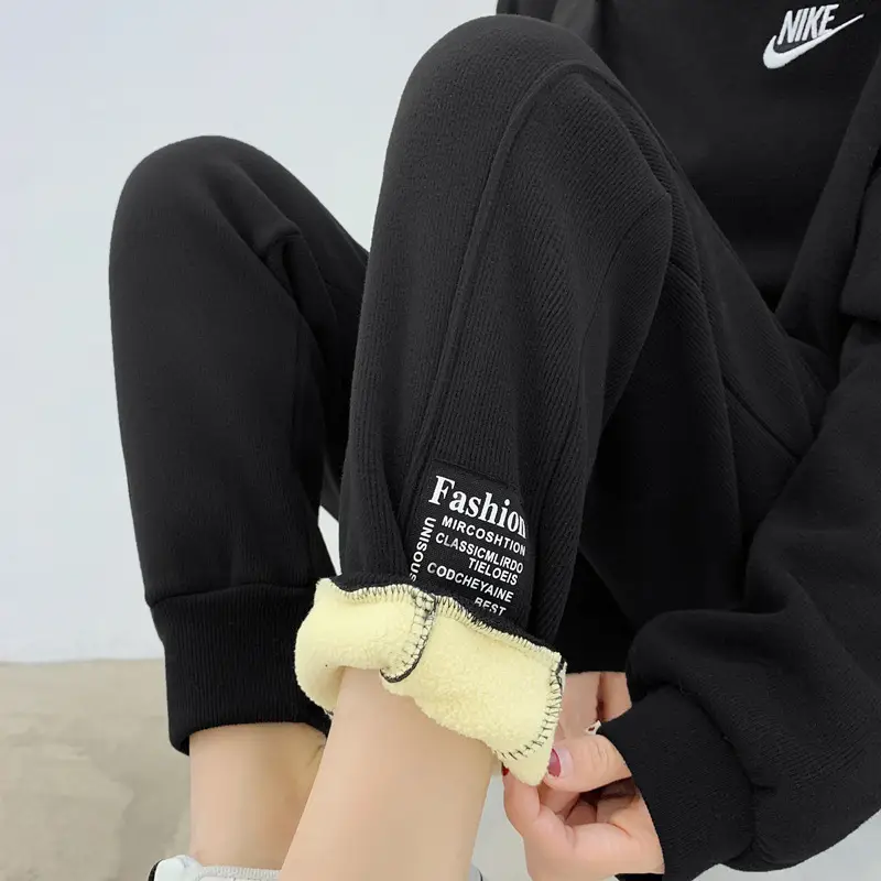 Leisure Plus Cashmere Ribbed Loose And Thin Feet Autumn And Winter