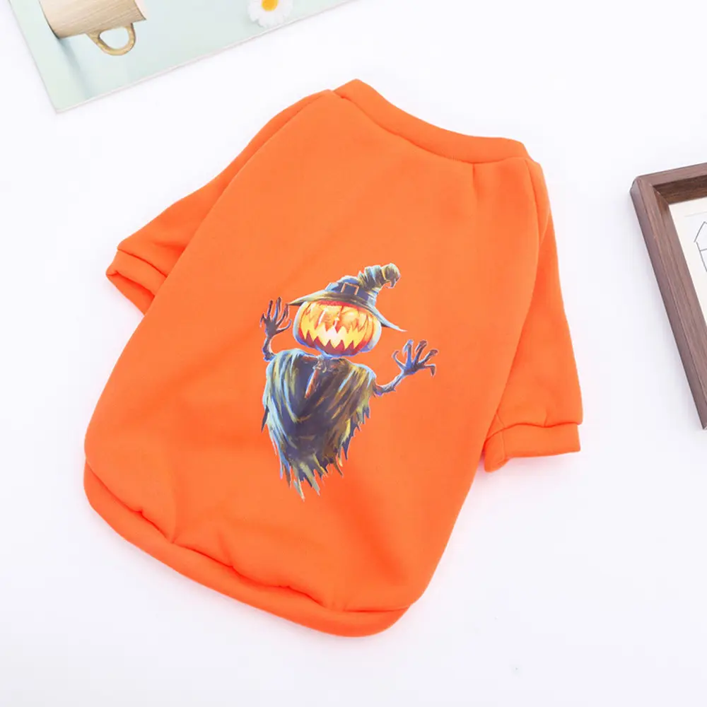 Halloween Dog Sweater Scary Pumpkin Ghost