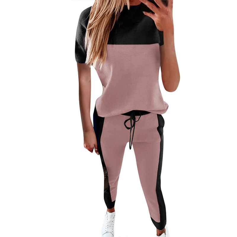 Color Block Fashion Casual Suit