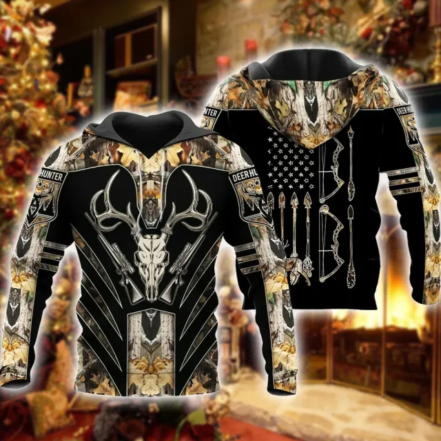 3D Digital Print Hooded Zipper Sweatshirt A L - Shop at LoveMi