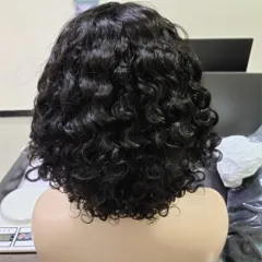 Human Hair Full Mechanism Bob Headgear - Natural Colour - View 1