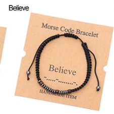 Title 19, Pulseira masculina de couro com código Morse