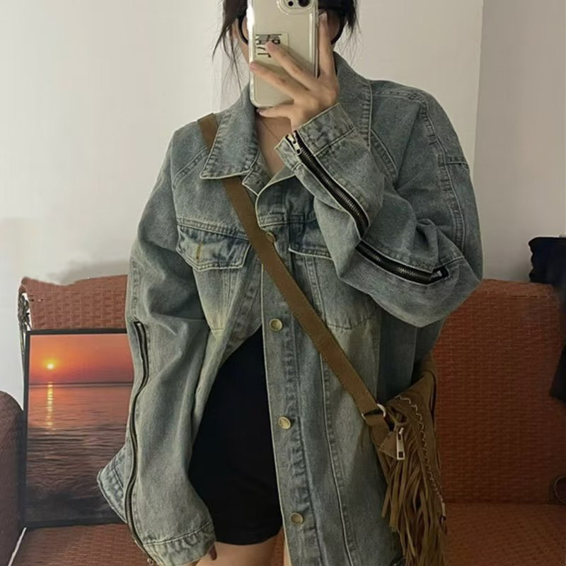 Women's Fashion All-matching Vintage Denim Jacket
