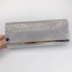 European And American Diamond-studded Full Diamond Banquet Clutch - Silver - View 1