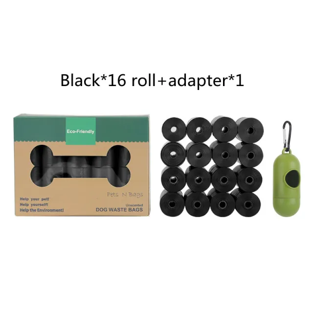16 roll Disposable Trash Dog Poo bag small roll Black - Shop at LoveMi