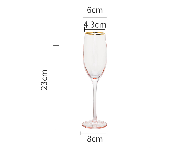 Side edge champagne glasses