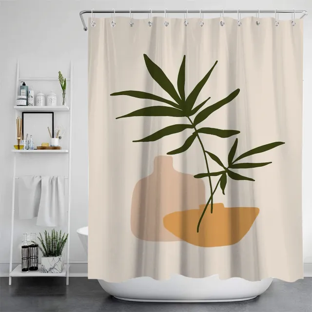 Waterproof And Mildew Proof Shower Digital Perforation free Printed Bathroom Curtain 9 Style - Shop at LoveMi