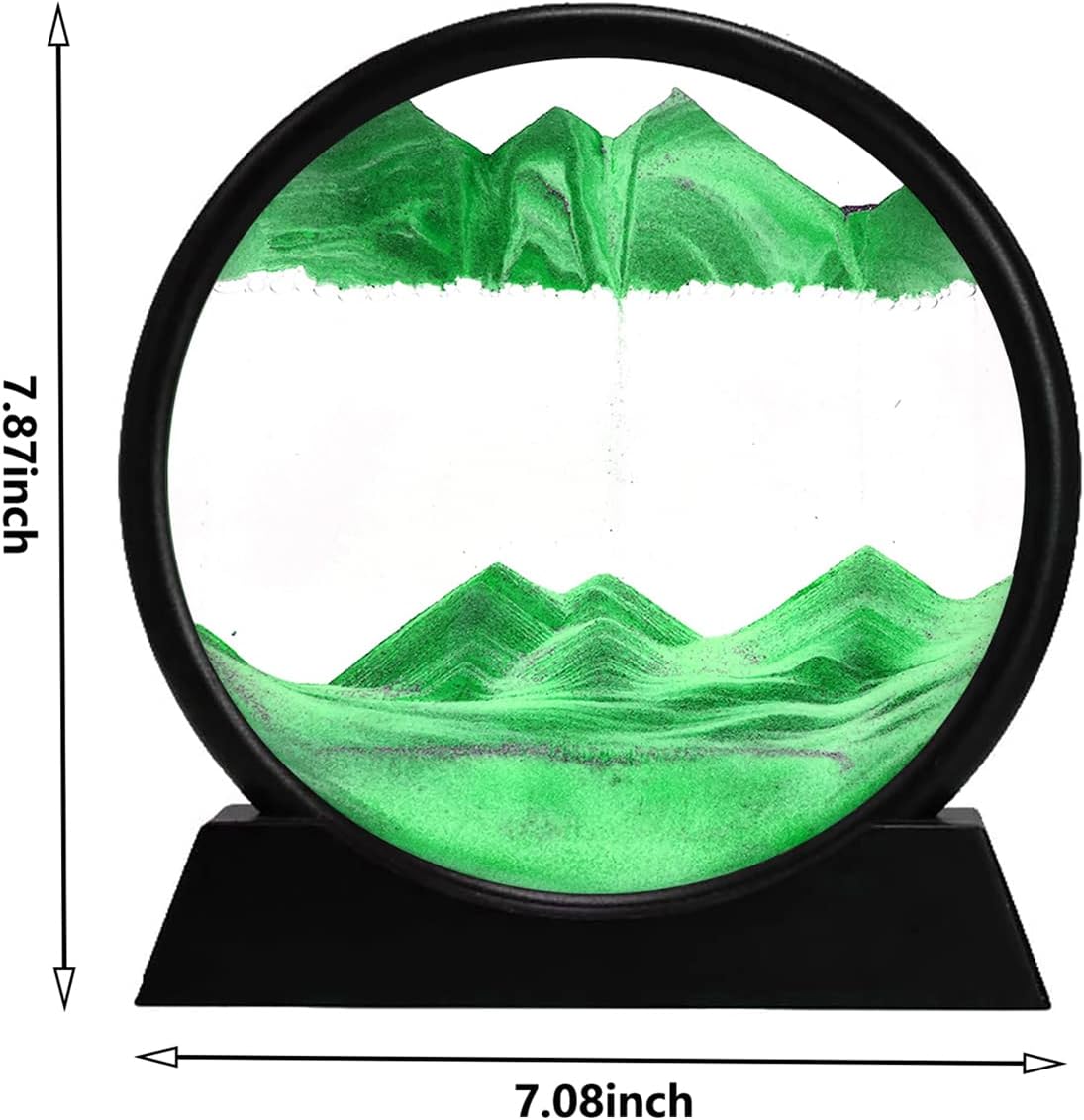 3d Dynamic Sand Art Moving Liquid Motion Picture Round Glass Desk_voghion.com