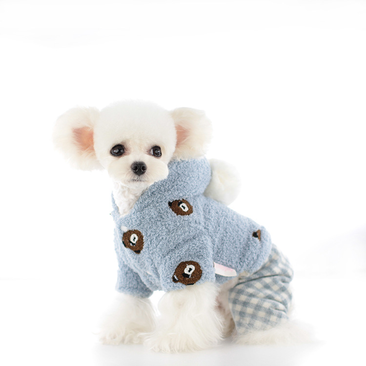 Dog Clothes Pet Plush Warm Quadruped