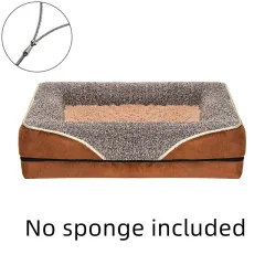 Pet Supplies Square Sofa Bed Dog Kennel Cat Litter Pet Pad - Dark Brown - View 1