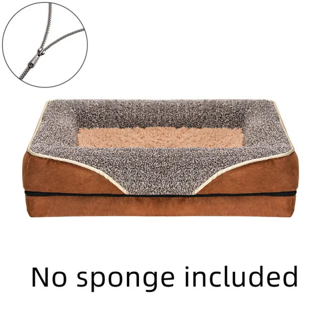 Pet Supplies Square Sofa Bed Dog Kennel Cat Litter Pet Pad Dark Brown - Shop at LoveMi