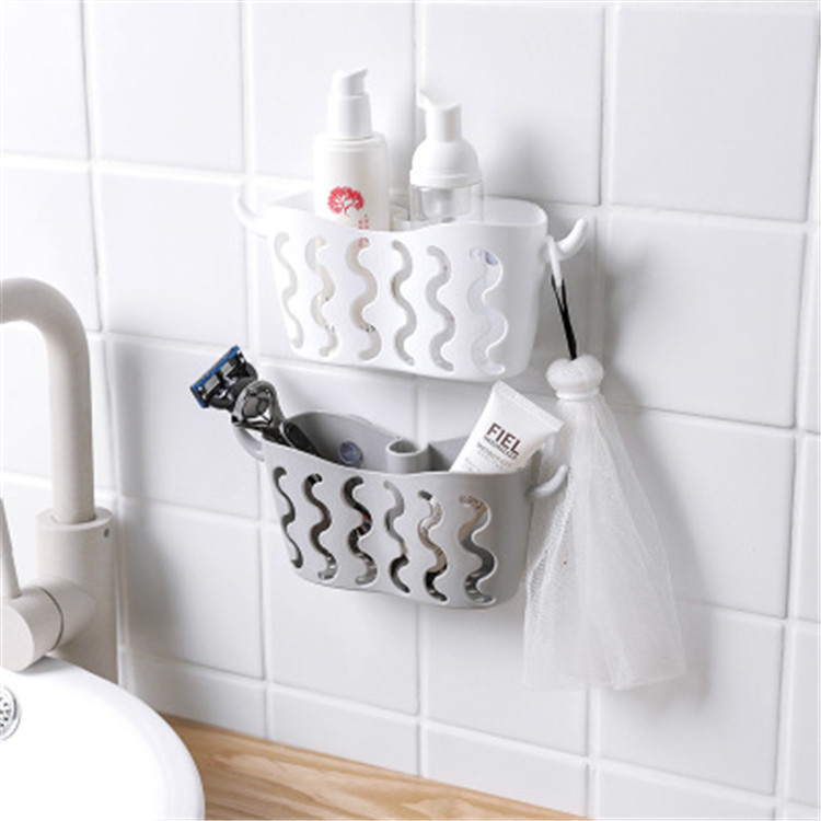 Title 6, Perforated suction cup storage basket for showe...