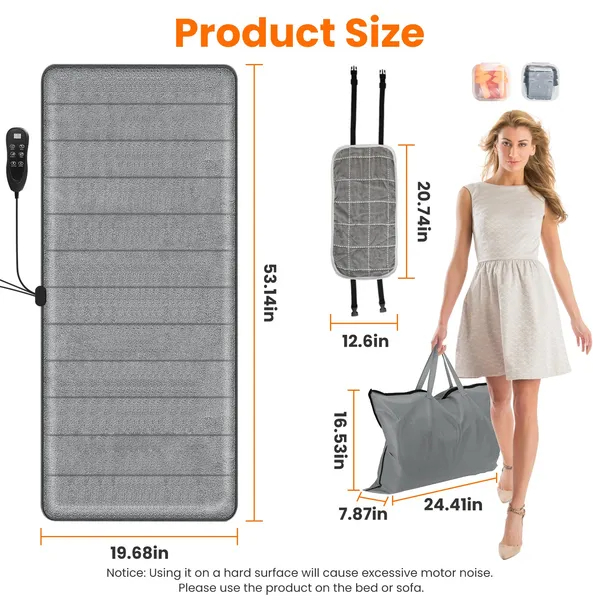 Full Body Electric Massage Mat with Heat Vibration Massage Pad β photo 2