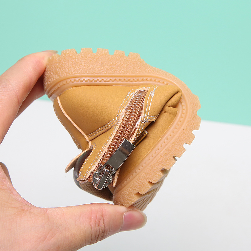 Baby Shoes Toddler Fall Boy Martin Boots Girls Single Leather — foto 7
