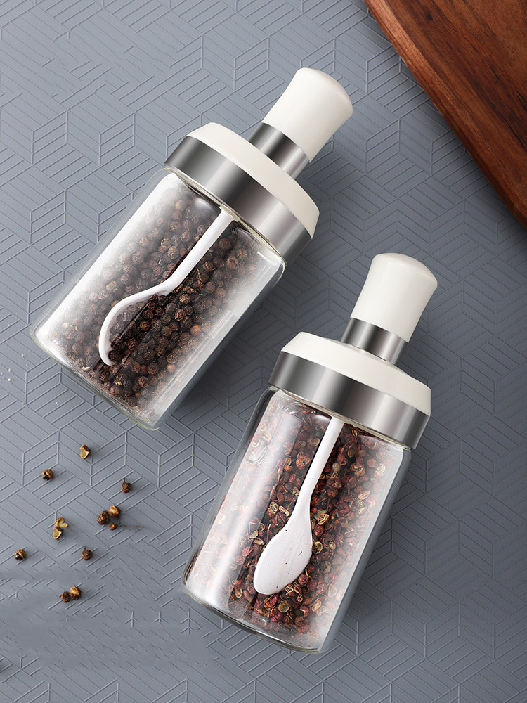 Household Moisture-proof Seasoning Bottle Glass Salt Pot