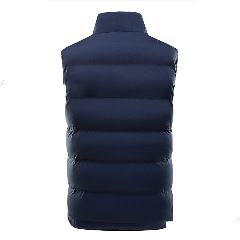 Men's Stand Collar Four-zone Double-control Heating Cotton Vest - Image 3