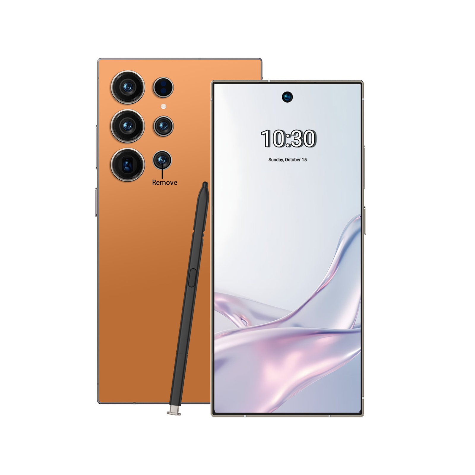 C25 Ultra Unlocked Phone  5G 512GB Smartphone ,6900mAh 6.9  HD Screen Android 14 Cell Phone Built In Pen Dual SIM Fingerprint Unlock Face ID in Orange