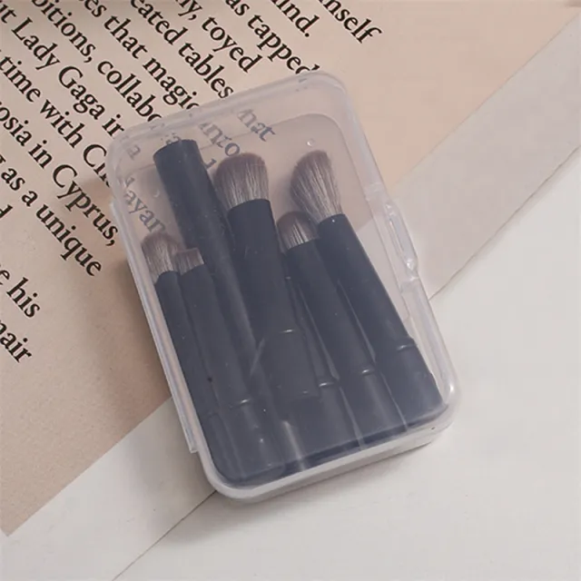 Mini Travel Makeup Brushes Set With Box Portable Cosmetic Powder Foundation Blush Blending Concealer Make Up Brushes Set Black - Shop at LoveMi