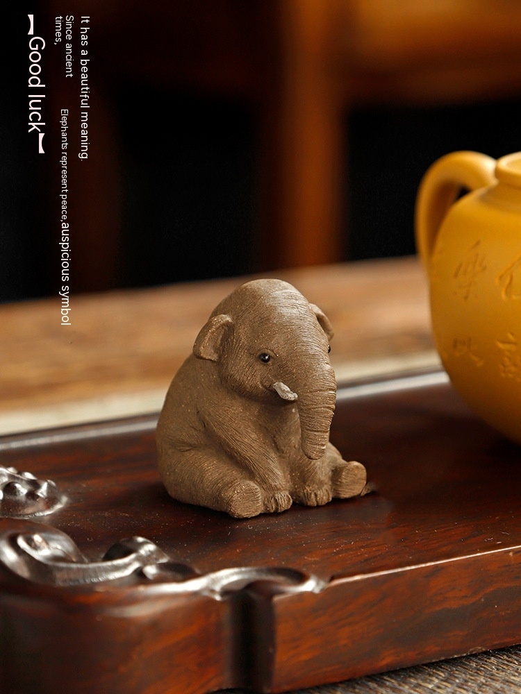 Title 3, Replica Elephant Tea Ornaments Purple Sand Supp...