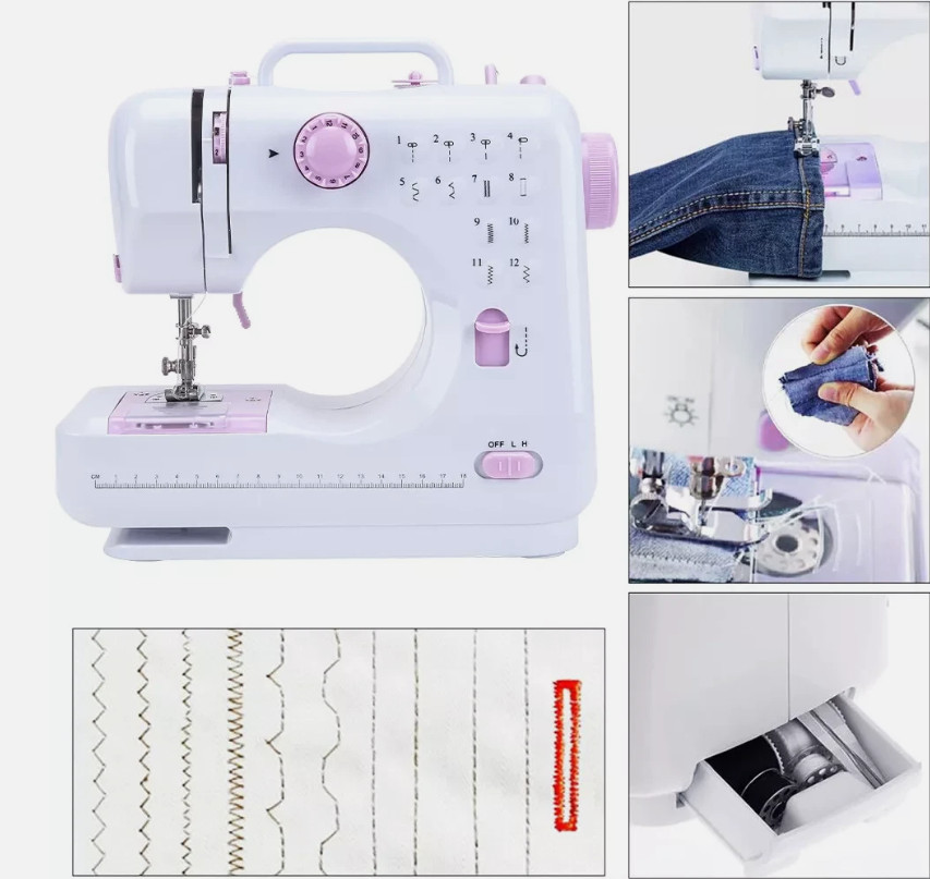 Portable Sewing Machine With 12 Stitches  Multifunctional For Beginners, Children, And Families — foto 16