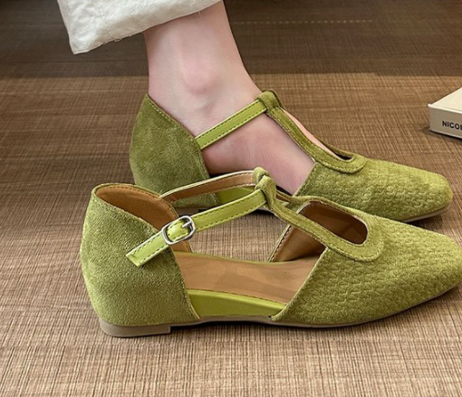 Woven Cutout Mary Jane Sandals