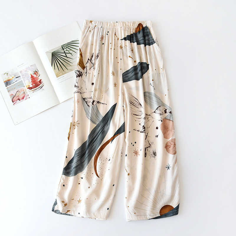 Title 8, Soft Rayon Loose Casual Home Pants