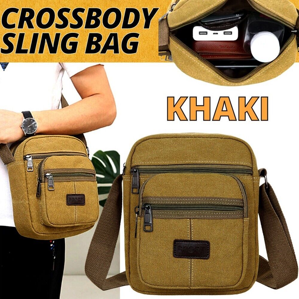 Men's Canvas Messenger Shoulder Bag. we ship only inside the US, USPS First Class Package 2 Day Handling , 2-5 Day Shipping. Retro Vintage Crossbody Bag Canvas Bags Casual Shoulder Satchel Handbag Pouch Messenger Bags for Men & Women by KTATMARKETING Want