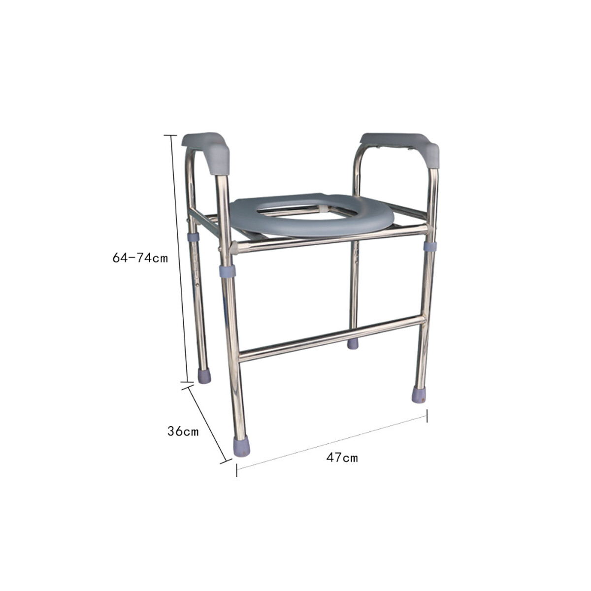 Raised Toilet Seat Frame Aluminium Alloy Riser For Elderly Rehabilitation Gift — image 5