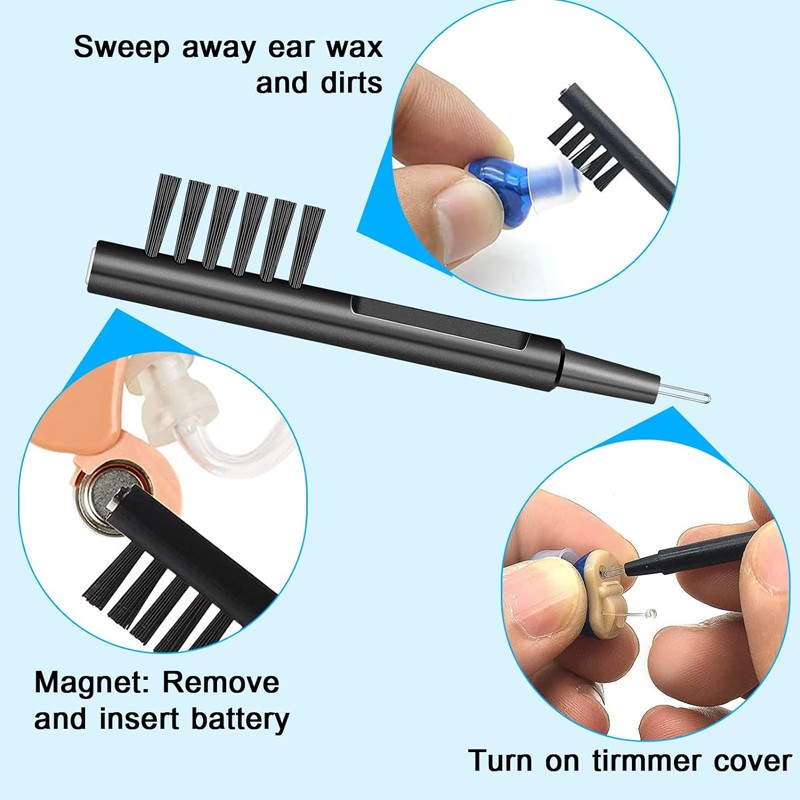 Universal Hearing Aid Cleaning Kit 6 Parts Cleaning