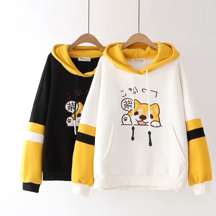 Title 3, Puppy print long sleeve hoodie