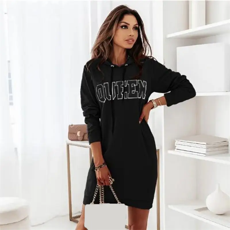 Long Sleeve Hooded Letters Sports Casual