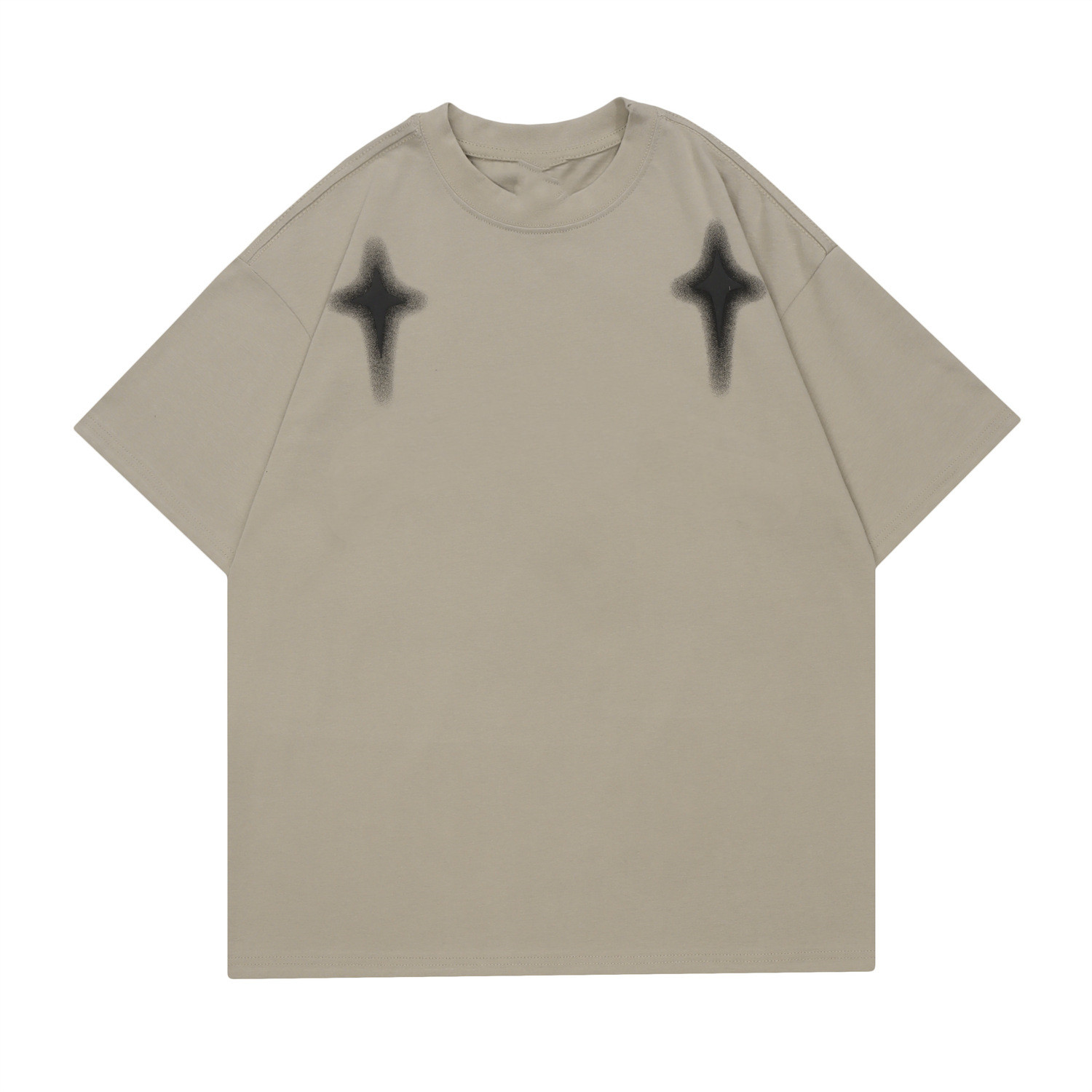 Star Print Vintage Short Sleeve