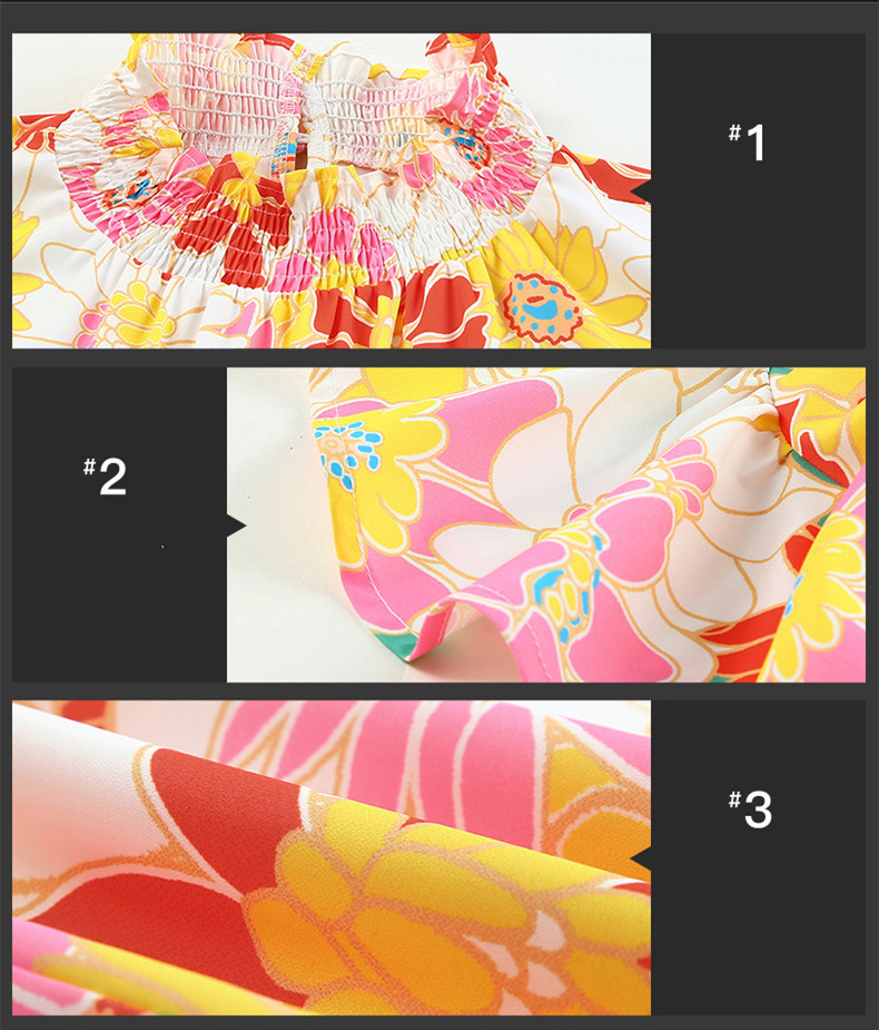 Stand Collar Short Ruffle Sleeve Floral Top