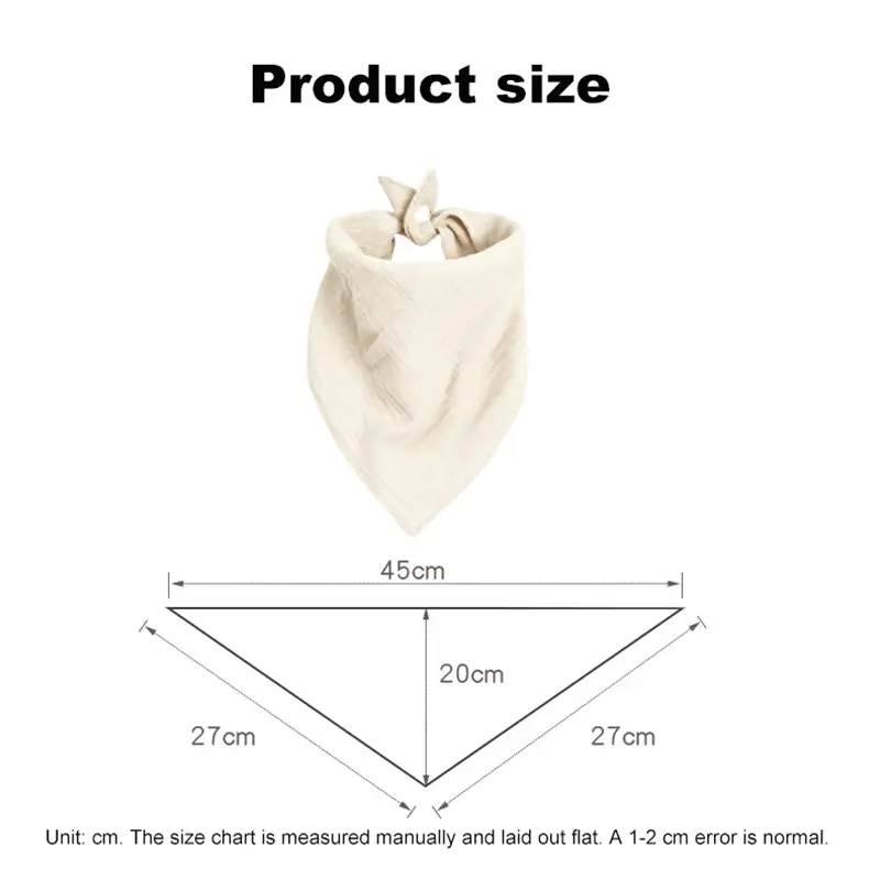 Beige Dog Bandanas Plain Color With Adjustable Snap Button Cotton Pet Solid Wedding Engagement Scarf For Medium And Large Breeds