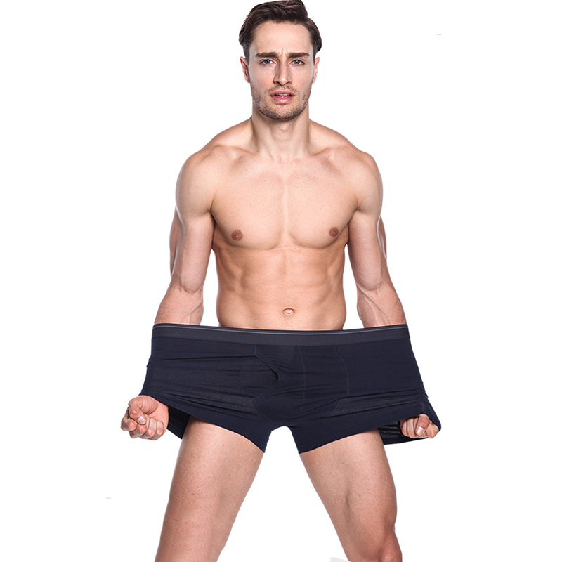 Solid Colour Men's Underwear Cotton
