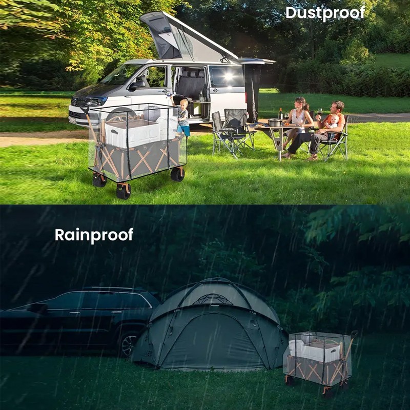 Folding Garden Trolley Waterproof Cover Trolley Protector For Folding Wagon Cart