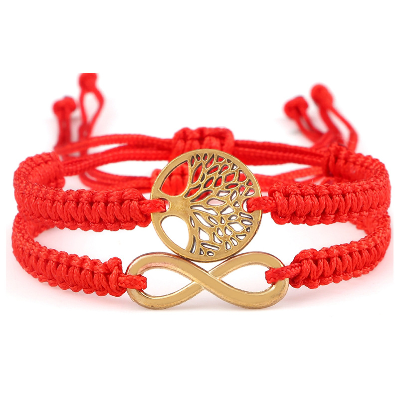 Tree Of Life Alloy Accessories Diamond Knot Braided Bracelet