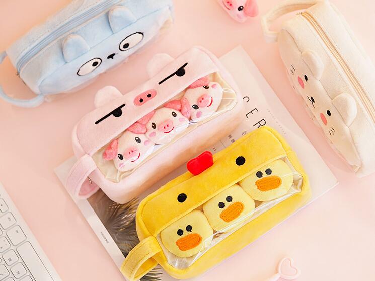 Ita Plush Pencil Box with Mini Plushies | Cute Animals