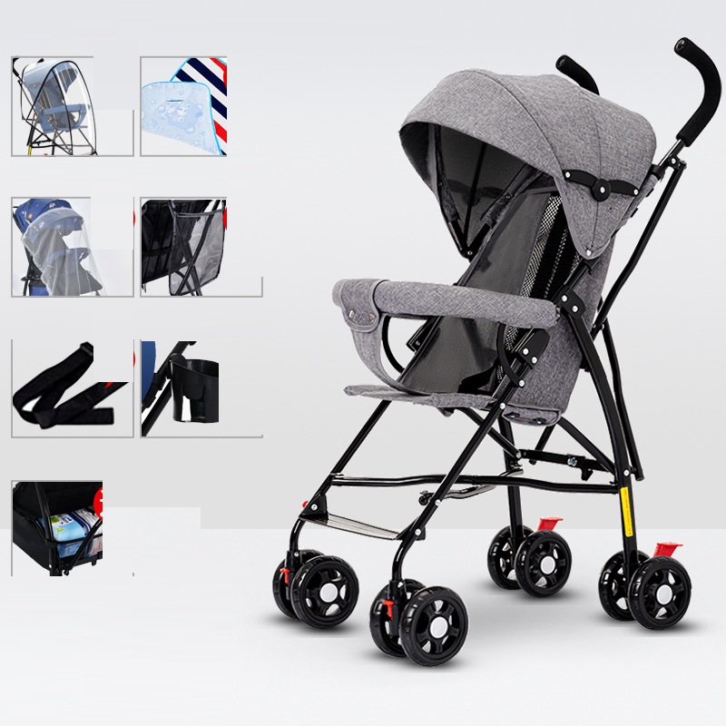 Sit And Lie Down Baby Portable Folding Simple Trolley — foto 28