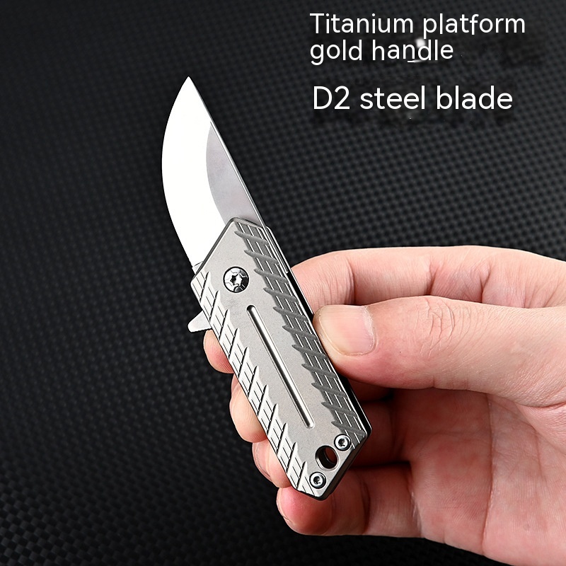 Title 2, High Hardness Titanium Alloy Mini A Folding Kni...