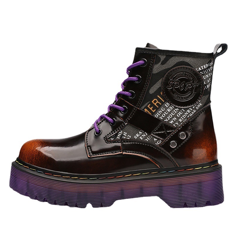 Title 5, Tooling Boots Big Head Leather Boots High-top L...