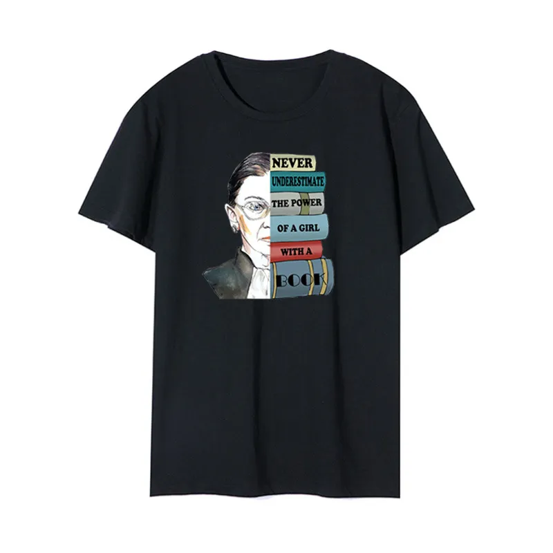Women's Creative Printed Cotton Short-sleeved T-shirt - Black