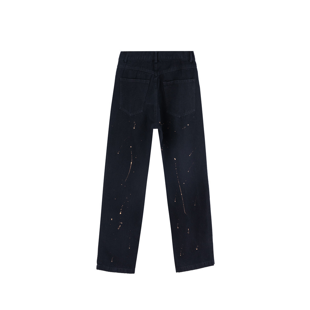 Splashed Ink Jeans Men's Dark Street Trend Straight-leg Pants