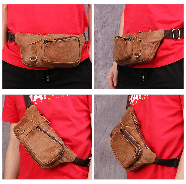 Title 6, Herren Leder Handytasche Crossbody Brusttasche,...