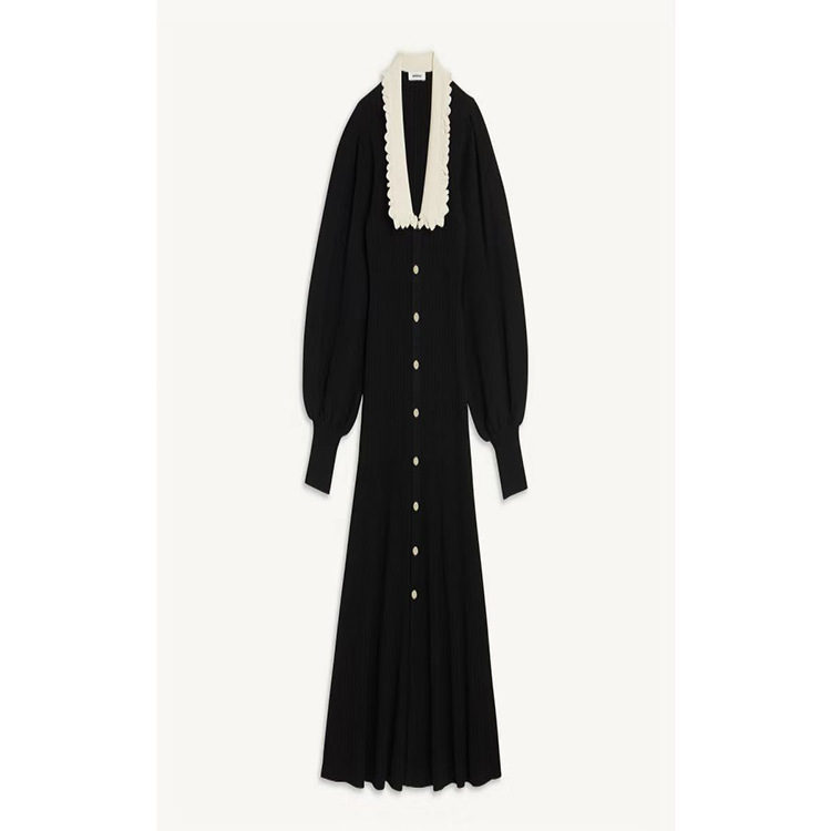 French Style Small Fragrant Knitted Dress Black - Shop at LoveMi